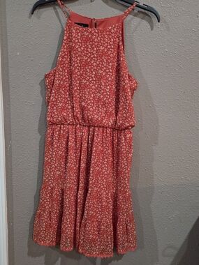 by & by Red Floral Halter Sundress